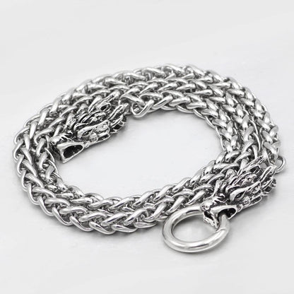 Massive Stainless Steel Viking Necklace with Huge Thor's Hammer - VikingsBrand