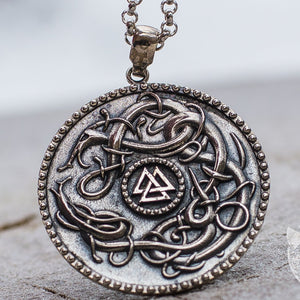 Massiver Valknut-Anhänger aus 925er Sterlingsilber