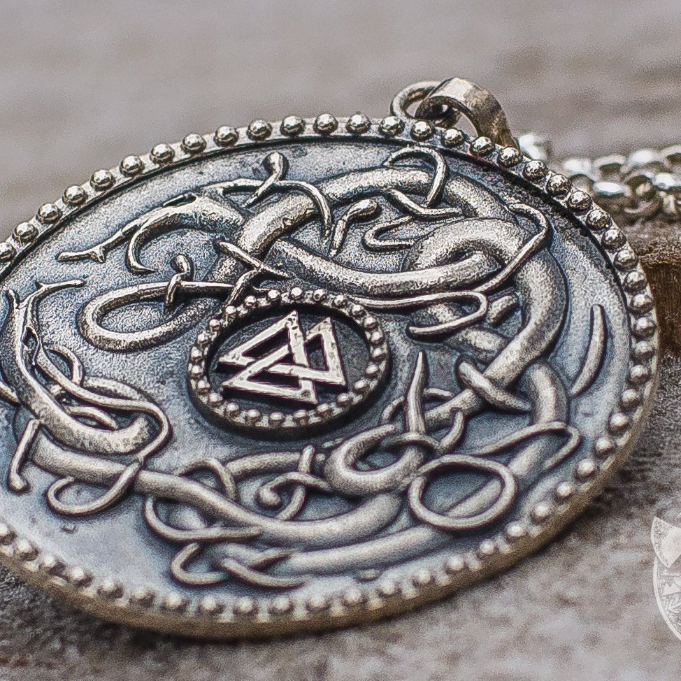 Massive Valknut Symbol 925 Sterling Silver Pendant - VikingsBrand