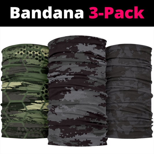 Military Camo Neck Gaiter | Face Shield - Dark