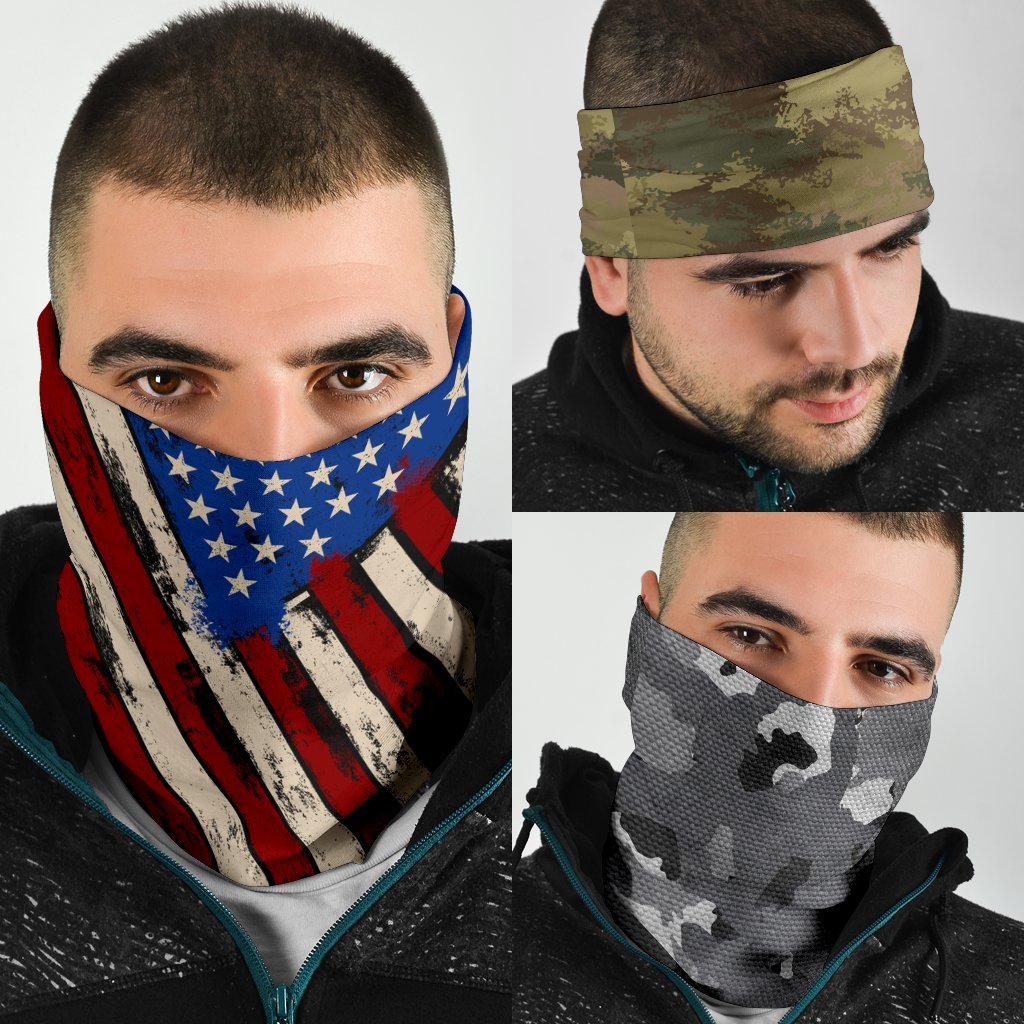 Military Camo Neck Gaiter | Face Shield | Bandana