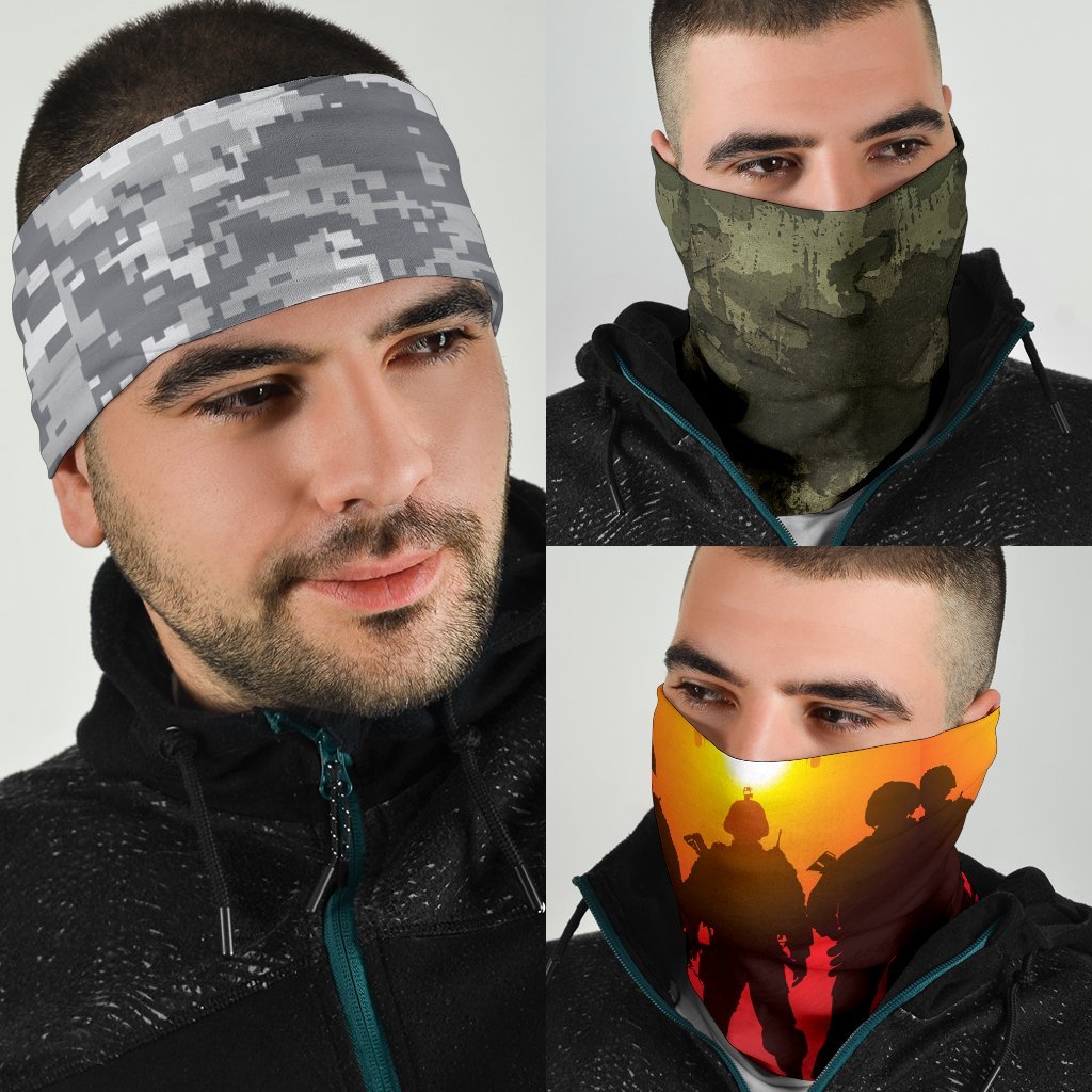 Military Camo Neck Gaiter | Face Shield | Bandana