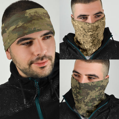 Military Camo Neck Gaiter | Face Shield | Bandana - Pixels