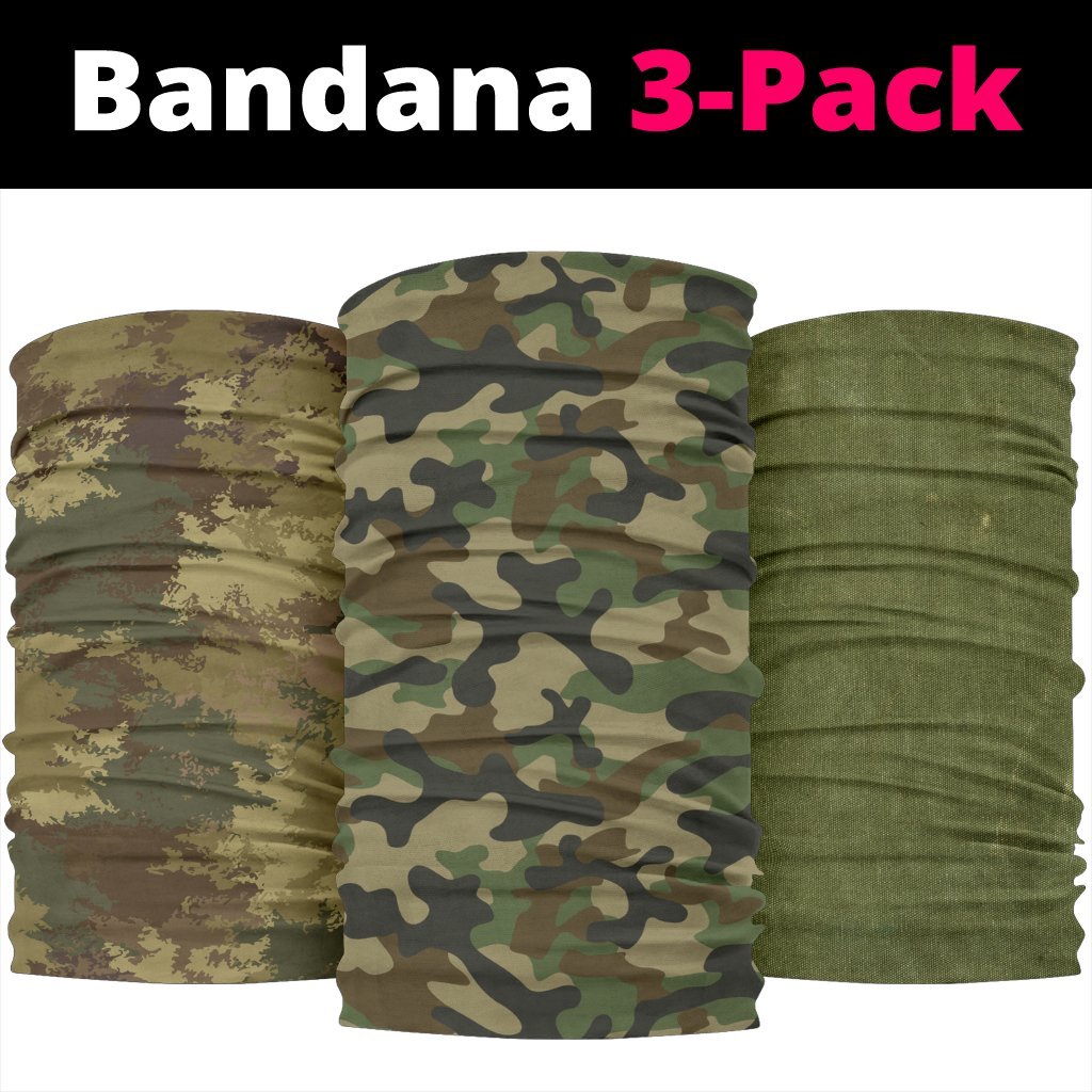 Military Camo Neck Gaiter | Face Shield | Bandana - Dark