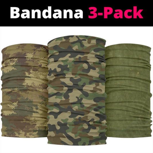 Military Camo Neck Gaiter | Face Shield | Bandana - Dark