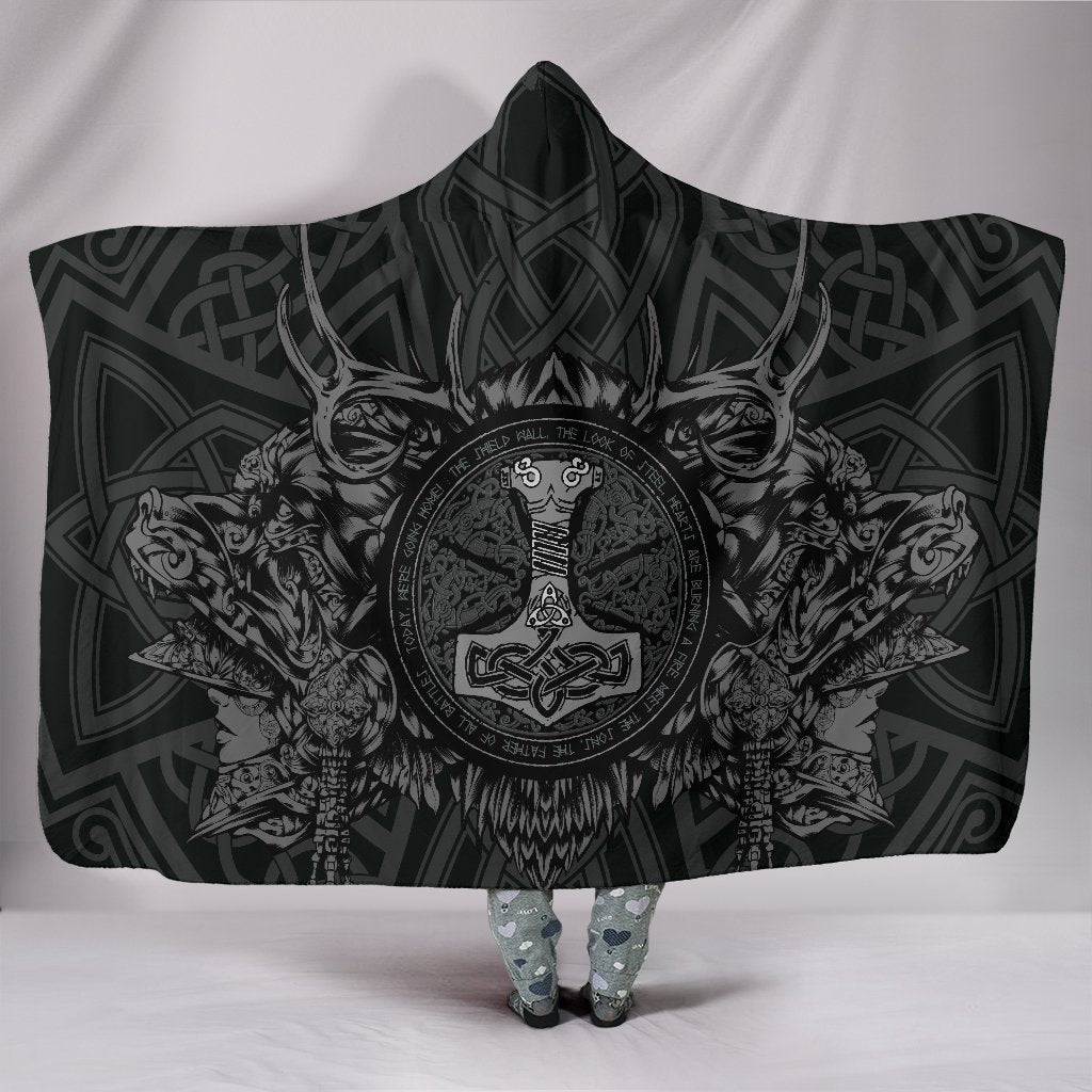 Mjolnir Hooded Blanket - VikingsBrand