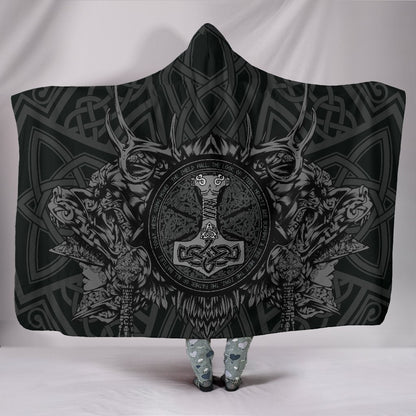 Mjolnir Hooded Blanket - VikingsBrand