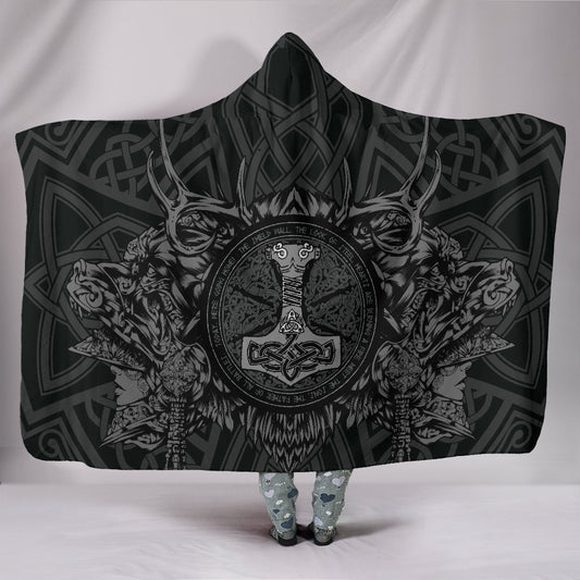 Mjolnir Hooded Blanket - VikingsBrand