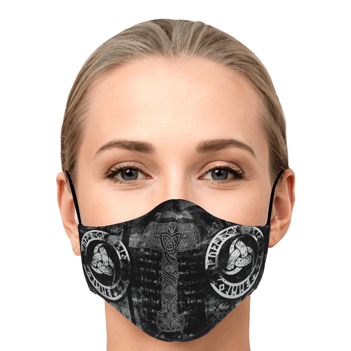 Mjolnir Viking Face Mask Cover Black