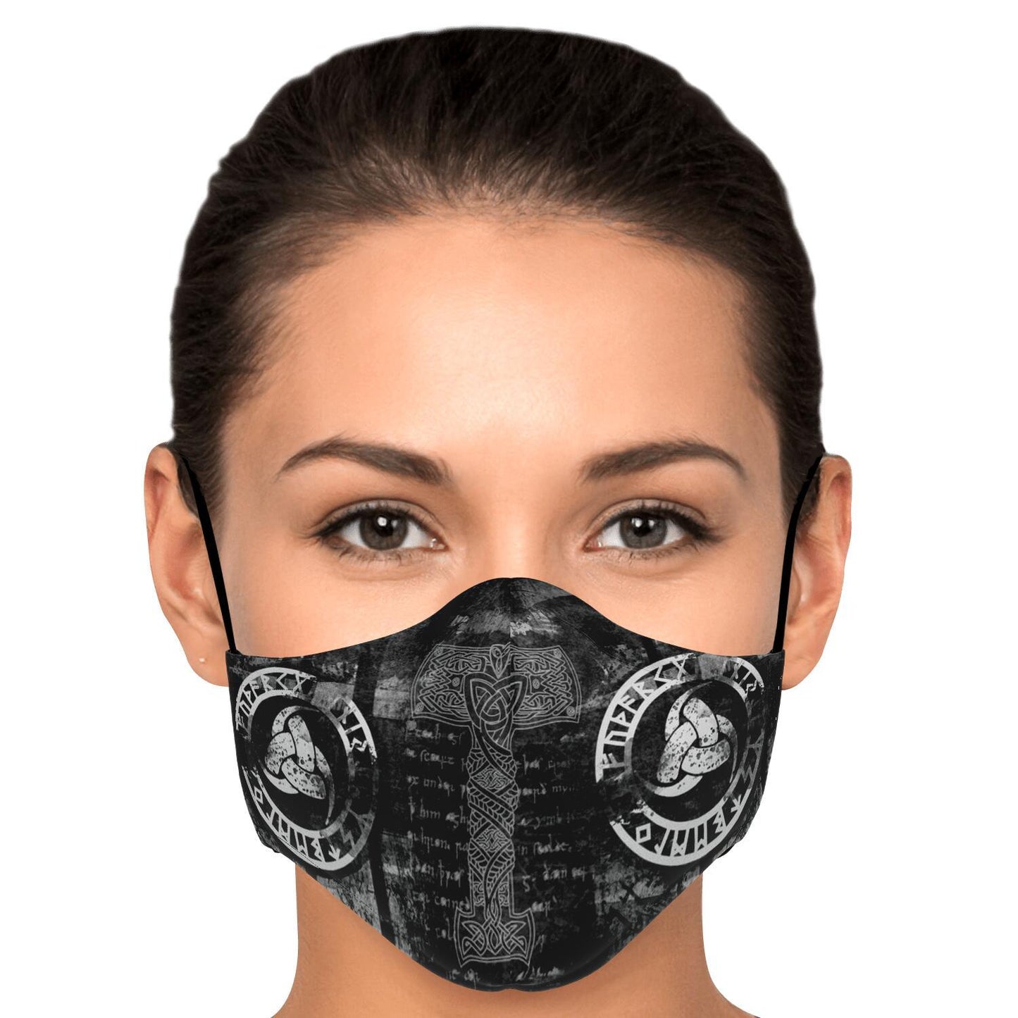 Mjolnir Viking Face Mask Cover Black