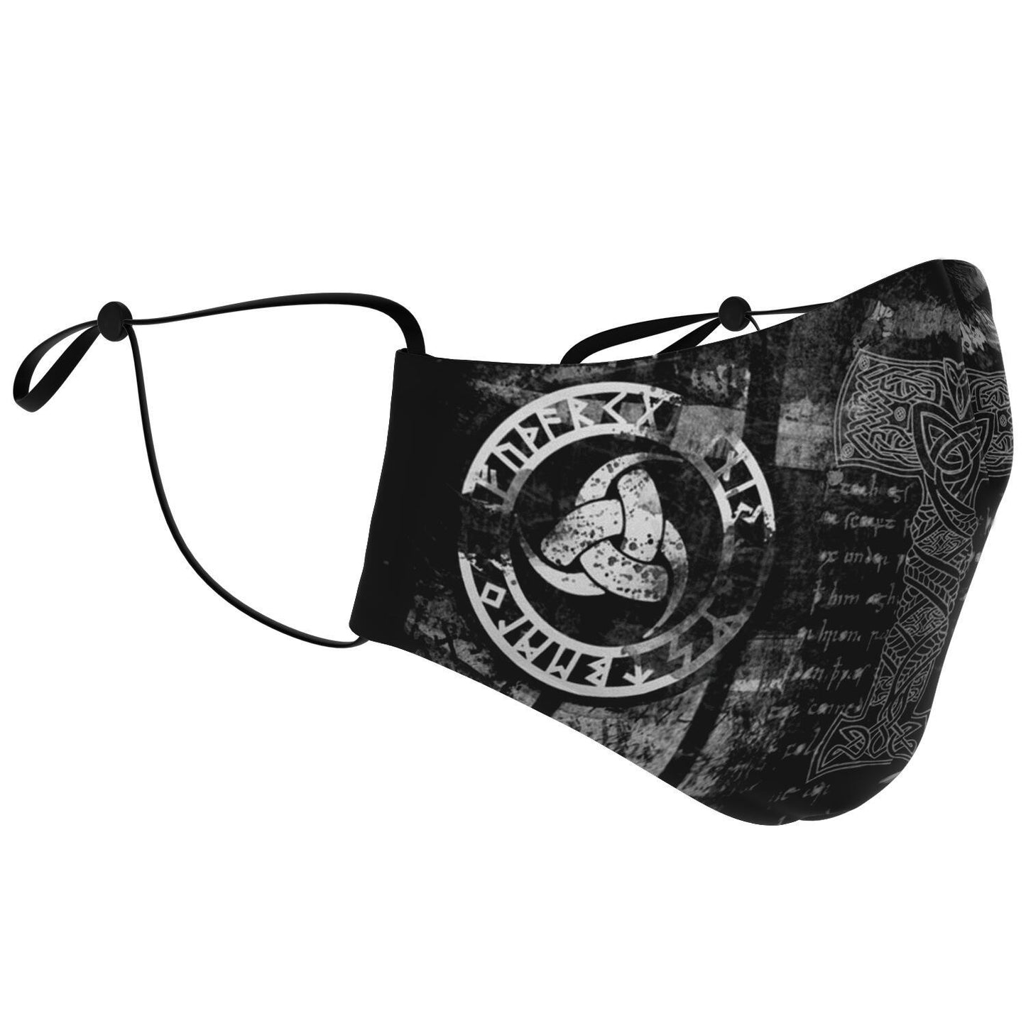 Mjolnir Viking Face Mask Cover Black