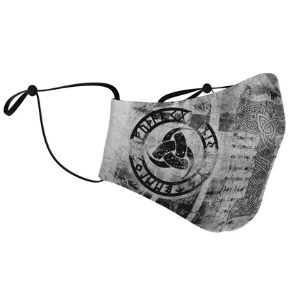 Mjolnir Viking Face Mask Cover Grey