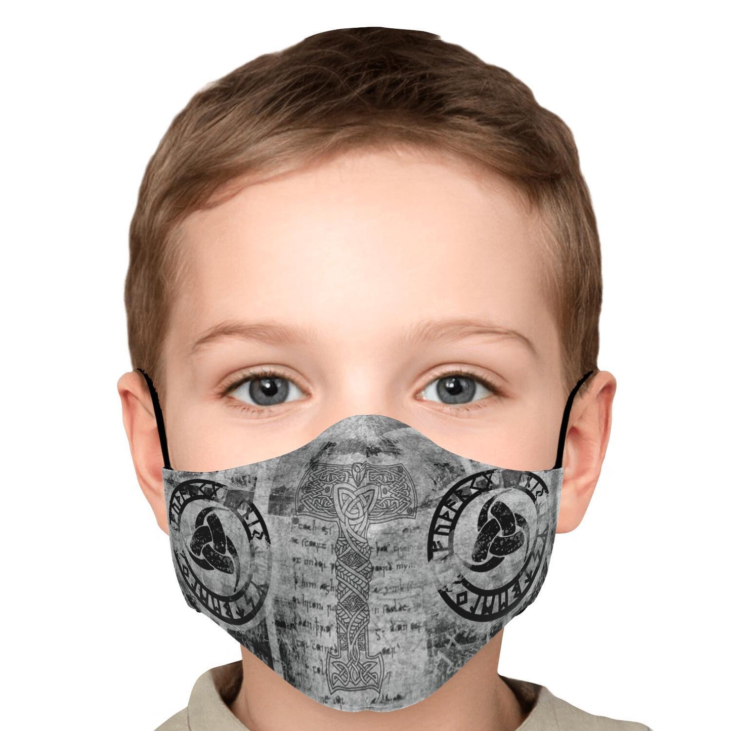Mjolnir Viking Face Mask Cover Grey