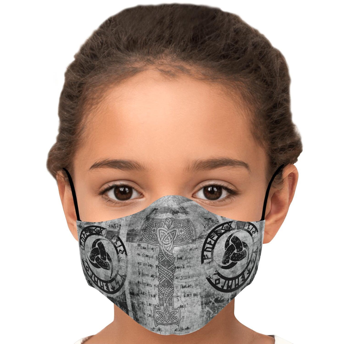 Mjolnir Viking Face Mask Cover Grey