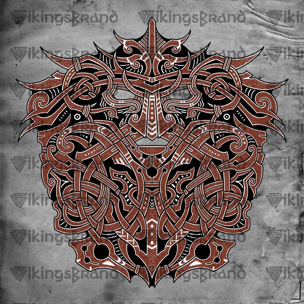 Nordic God Mask, Odin Tattoo, Vikings Tattoos - Digital Download