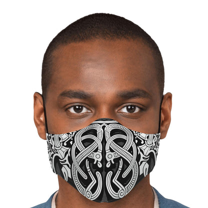 Norse Drawing Viking Face Mask Cover