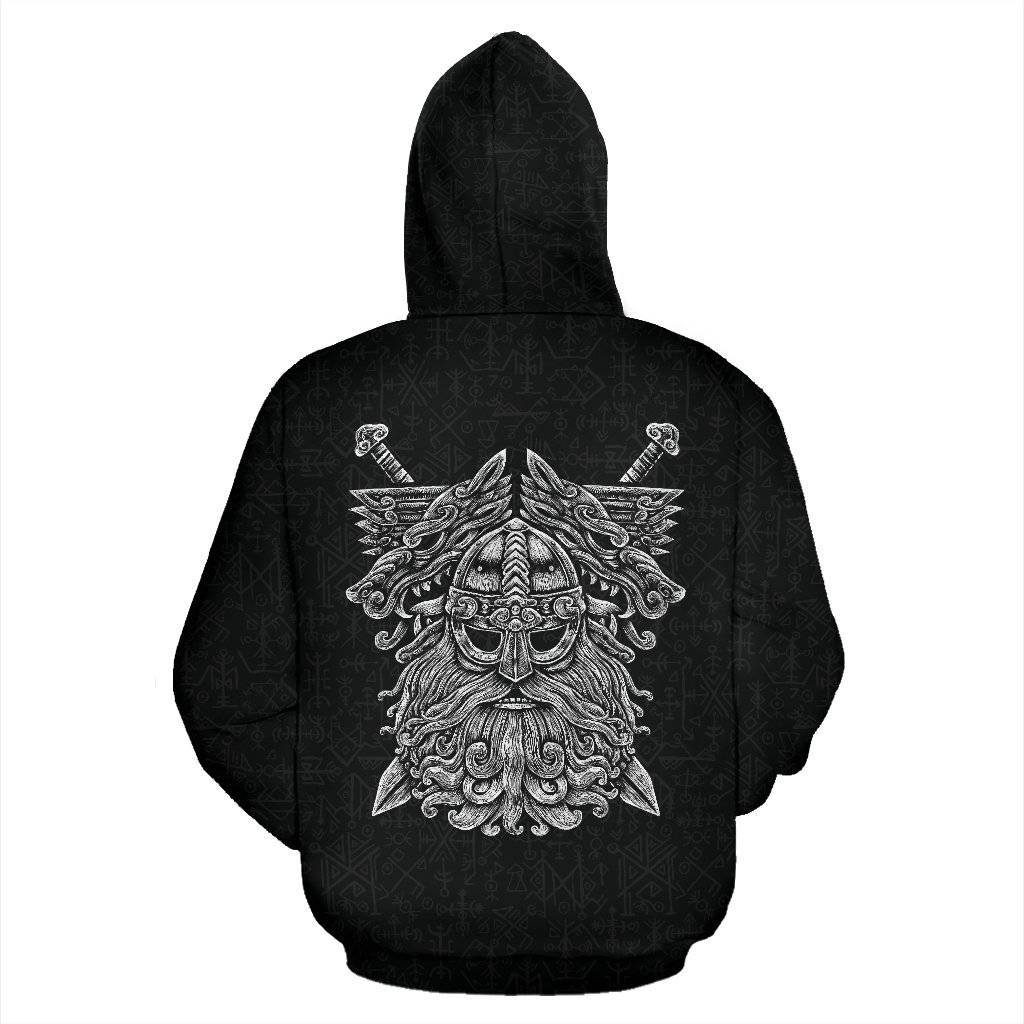 Norse God Odin All Over Hoodie - VikingsBrand