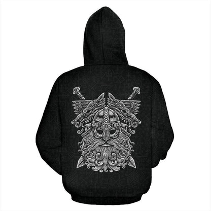 Norse God Odin All Over Hoodie - VikingsBrand