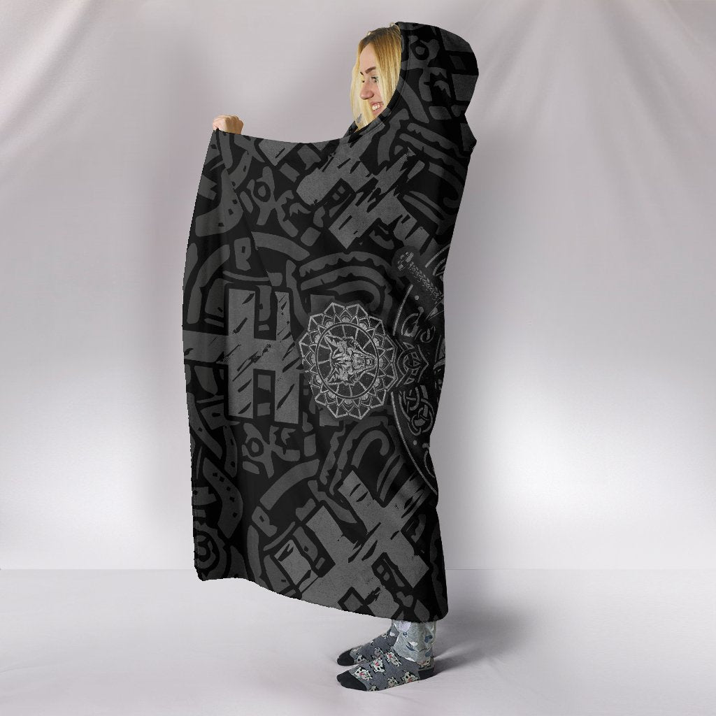 Norse God Odin - Hooded Blanket - VikingsBrand