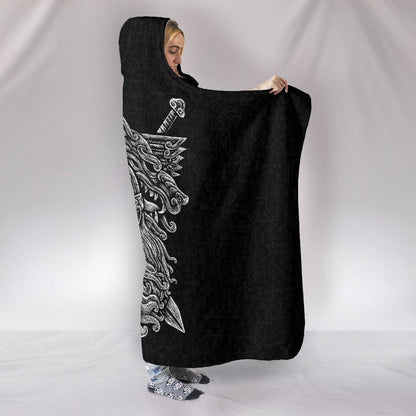 Norse God Odin Hooded Blanket - VikingsBrand