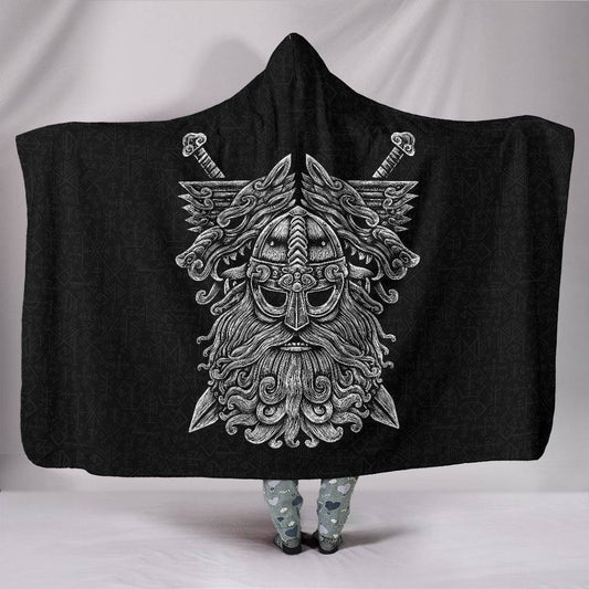 Norse God Odin Hooded Blanket - VikingsBrand