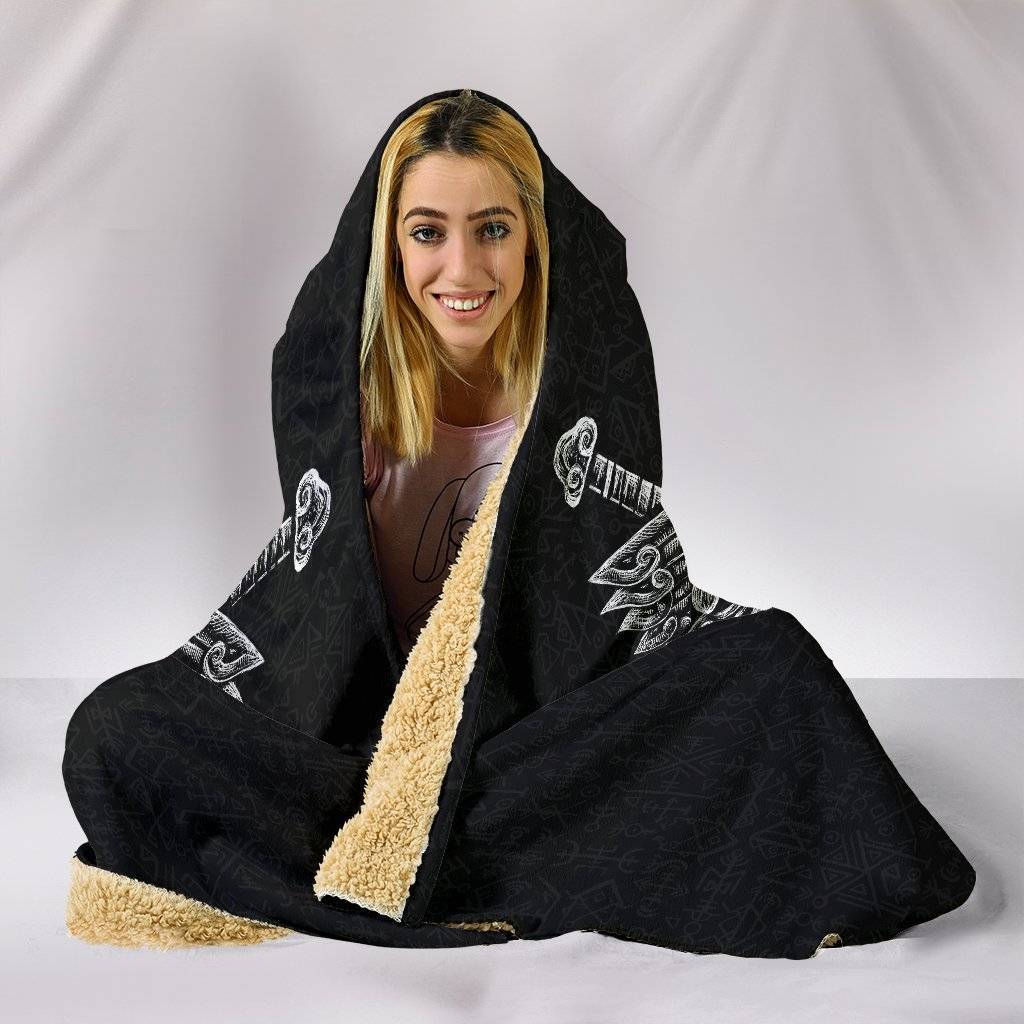 Norse God Odin Hooded Blanket - VikingsBrand