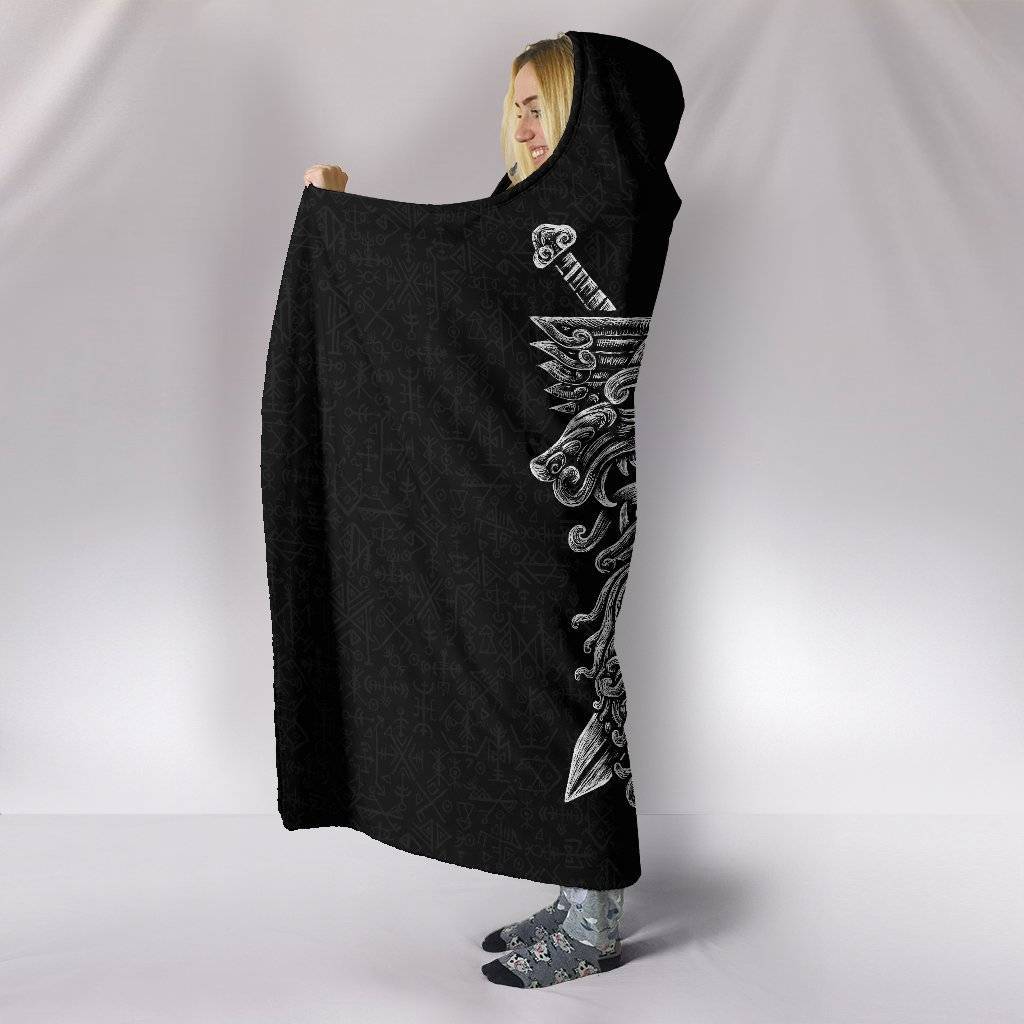 Norse God Odin Hooded Blanket - VikingsBrand
