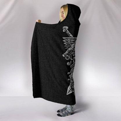 Norse God Odin Hooded Blanket - VikingsBrand