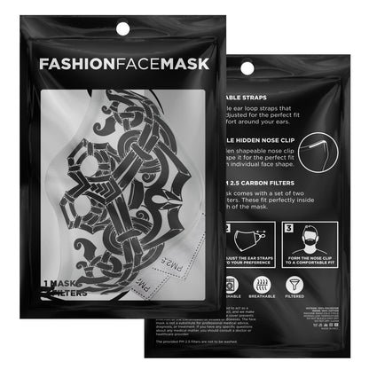 Norse God Odin Viking Face Mask Cover, Black
