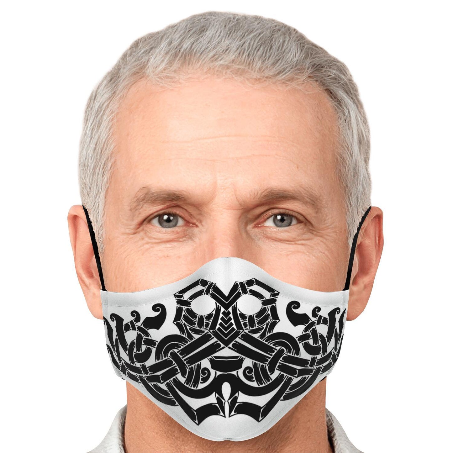 Norse God Odin Viking Face Mask Cover, Black