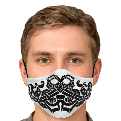 Norse God Odin Viking Face Mask Cover, Black