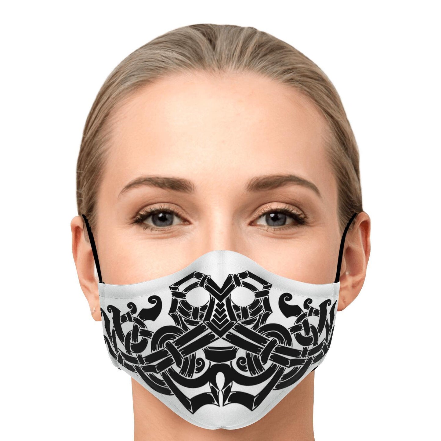 Norse God Odin Viking Face Mask Cover, Black