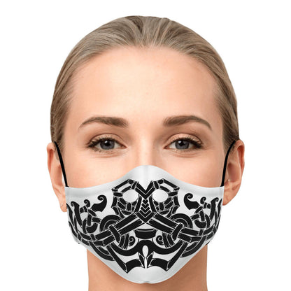 Norse God Odin Viking Face Mask Cover, Black