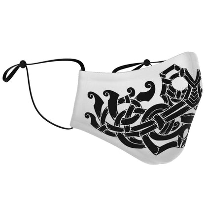 Norse God Odin Viking Face Mask Cover, Black