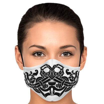 Norse God Odin Viking Face Mask Cover, Black