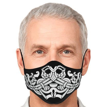 Norse God Odin Viking Face Mask Cover, White