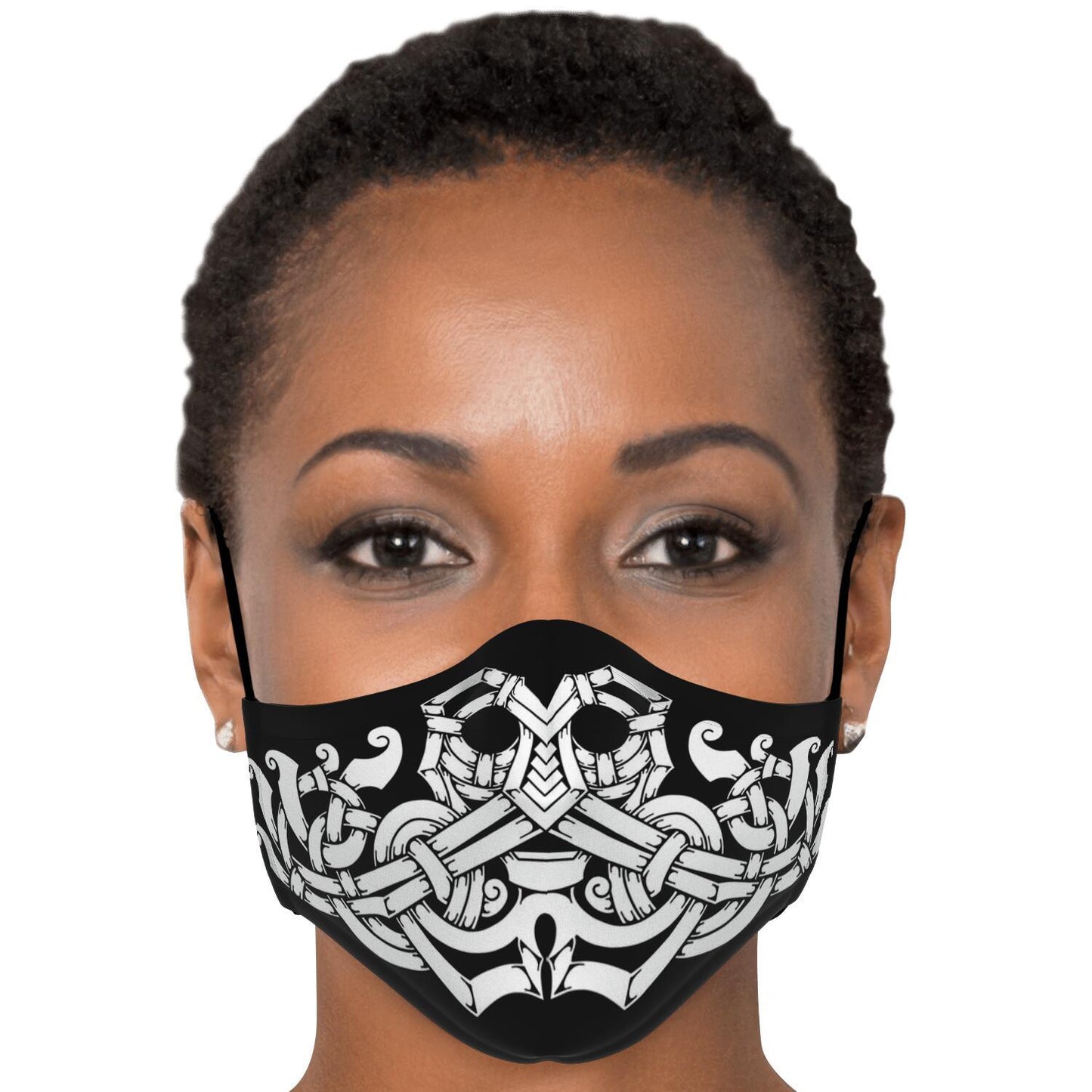 Norse God Odin Viking Face Mask Cover, White