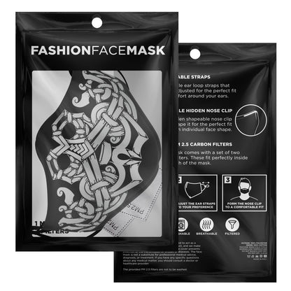 Norse God Odin Viking Face Mask Cover, White