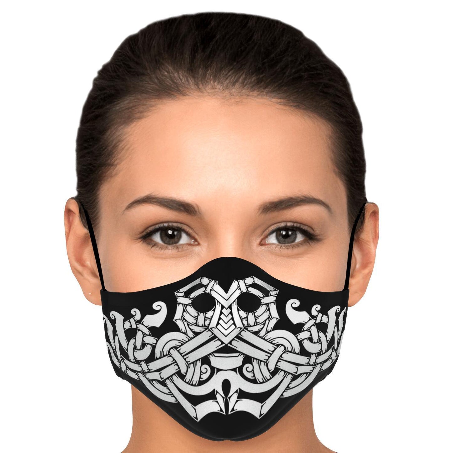 Norse God Odin Viking Face Mask Cover, White