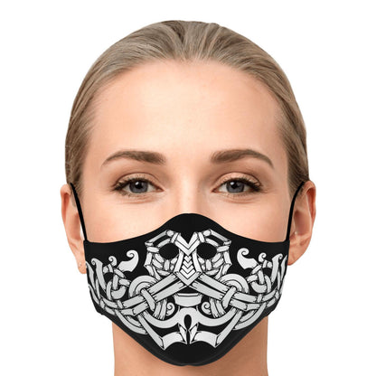 Norse God Odin Viking Face Mask Cover, White