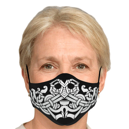 Norse God Odin Viking Face Mask Cover, White