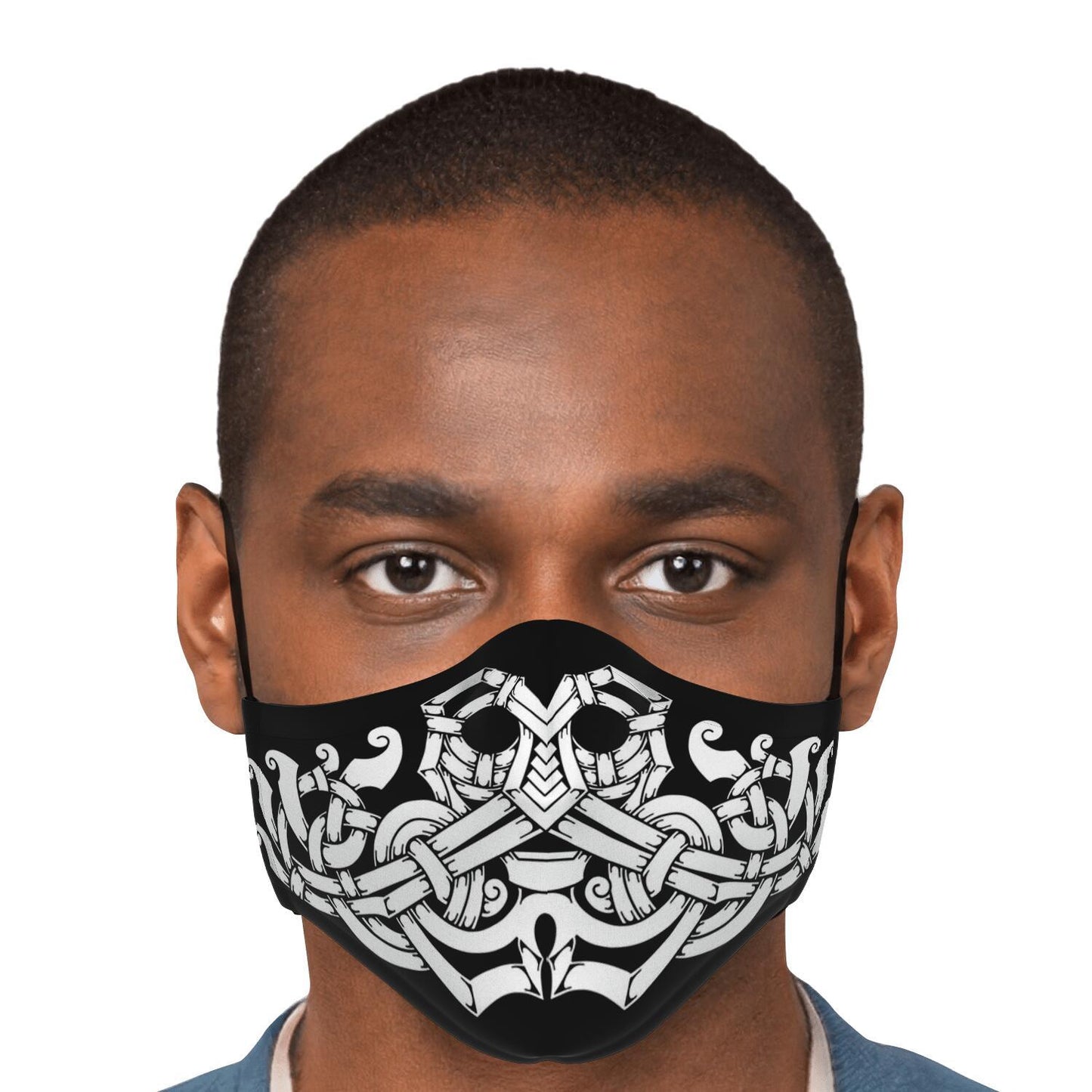 Norse God Odin Viking Face Mask Cover, White