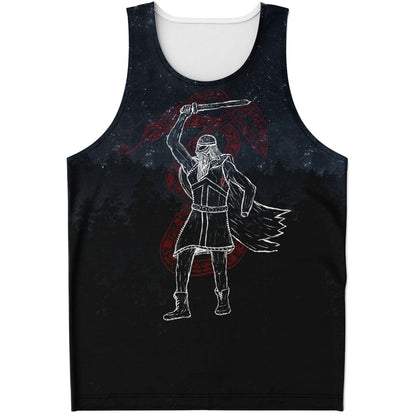 Norse God Tyr, Unisex Viking Tank Top