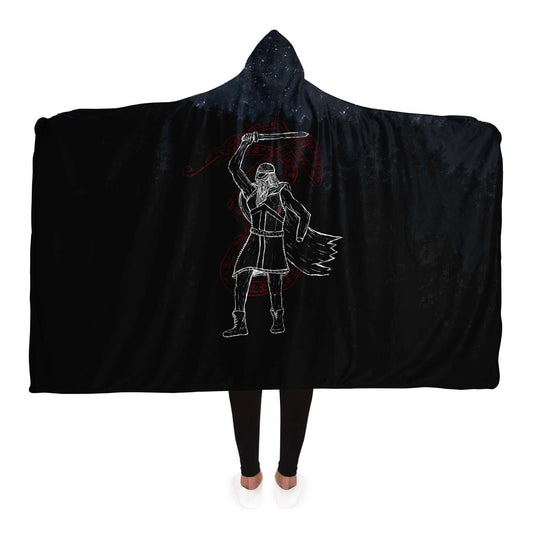 Norse God Tyr, Viking Hooded Blanket