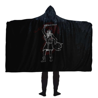Norse God Tyr, Viking Hooded Blanket