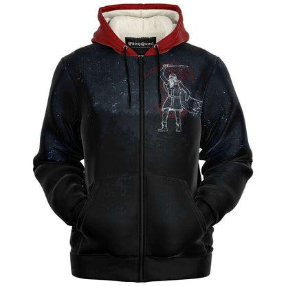 Norse God Tyr, Viking Microfleece Zip-Up  Unisex hoodie