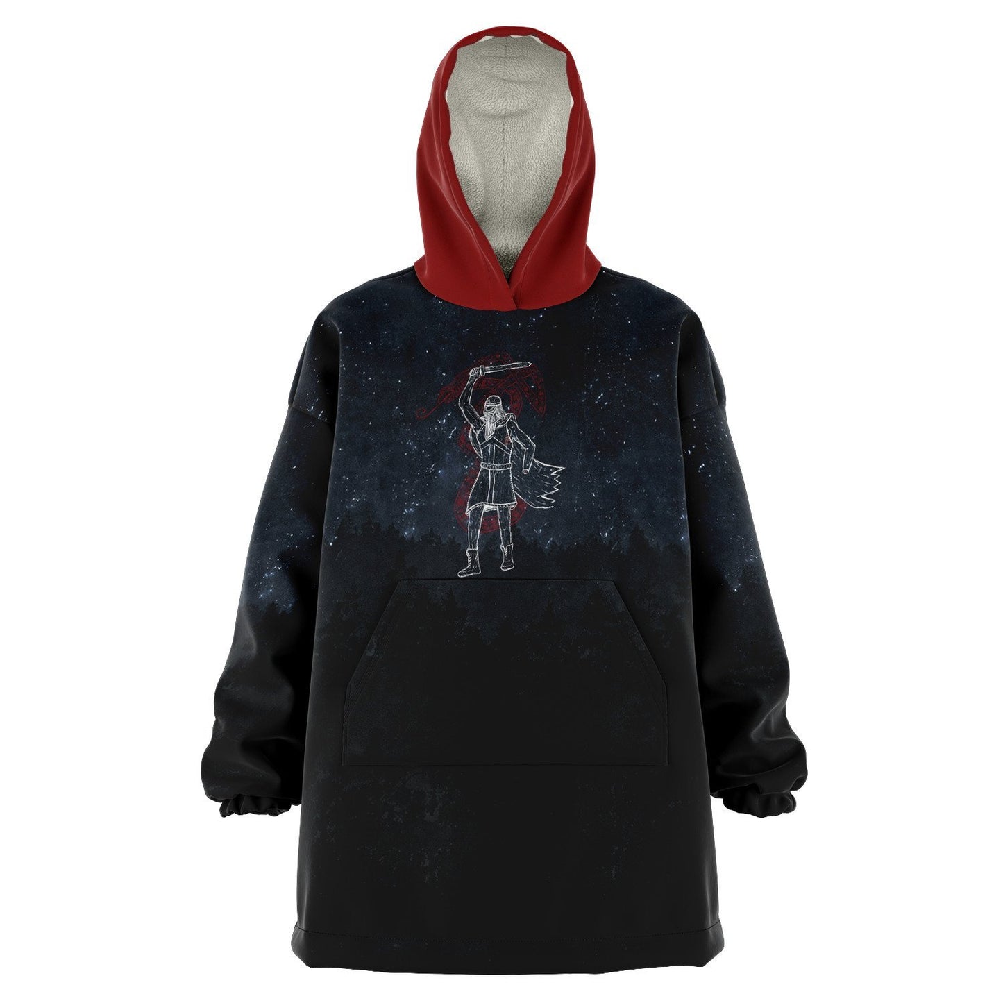 Norse God Tyr, Viking Snug, Hygge Hoodie