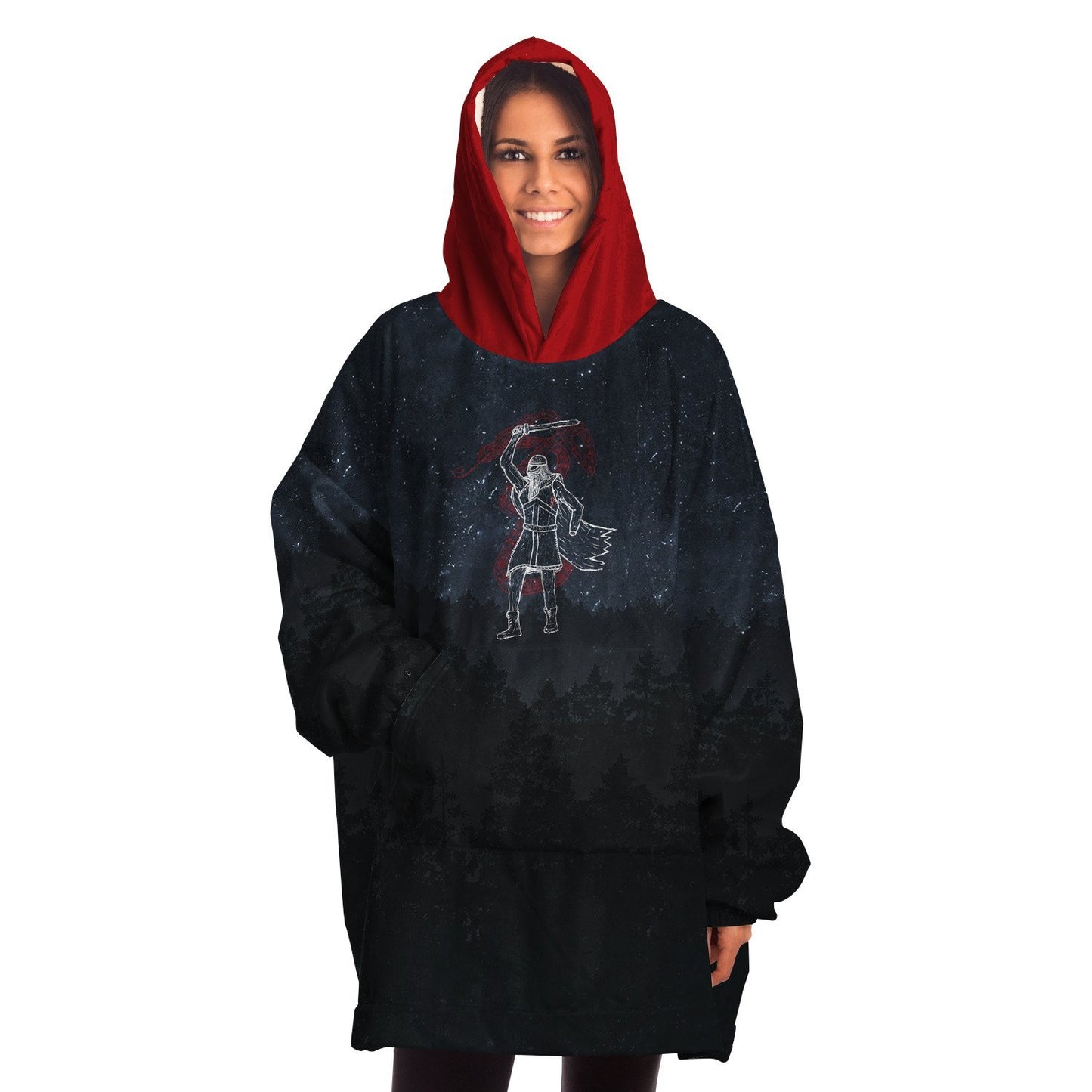 Norse God Tyr, Viking Snug, Hygge Hoodie