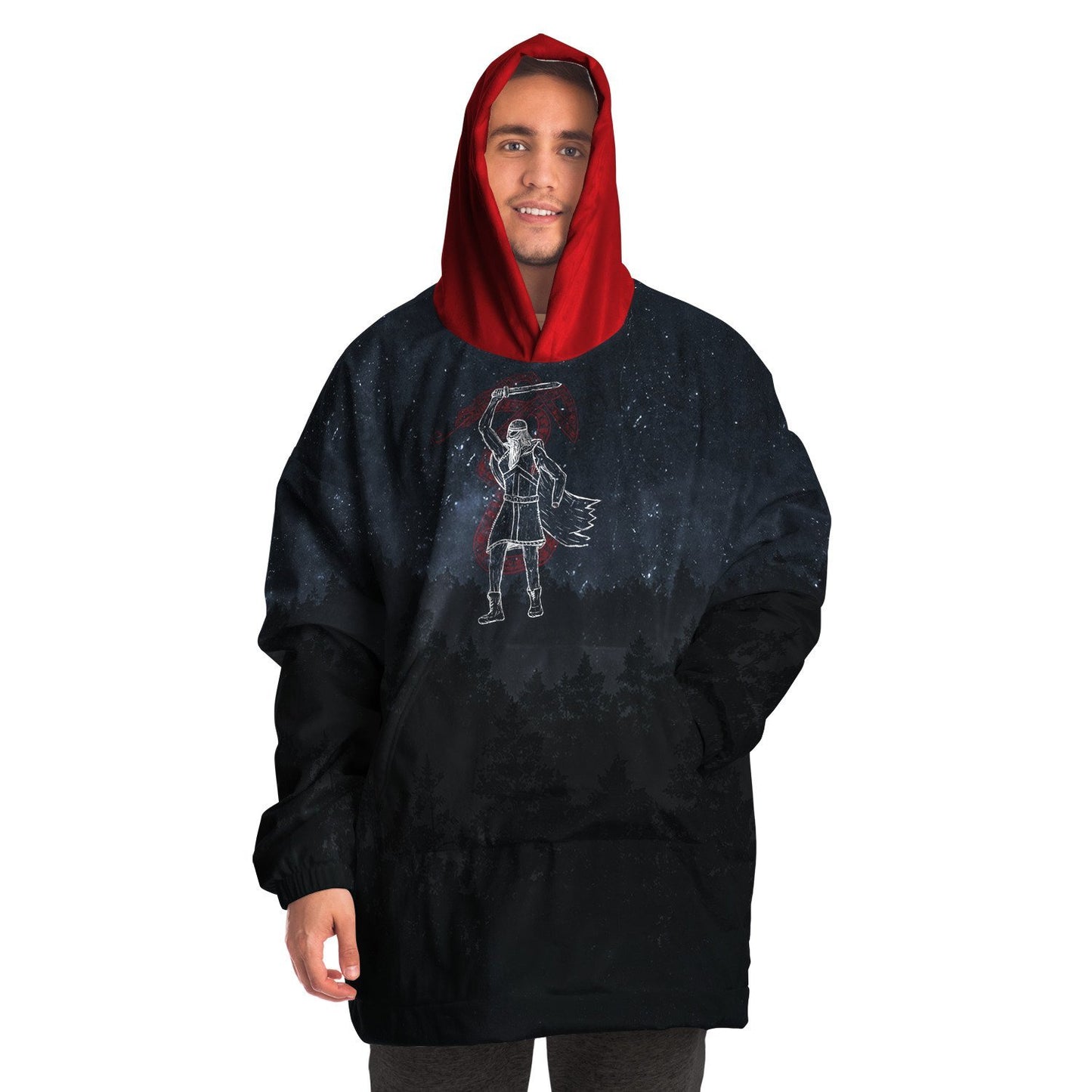 Norse God Tyr, Viking Snug, Hygge Hoodie