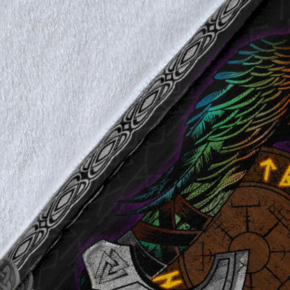 Norse Mythology Viking Fleece Blanket - VikingsBrand